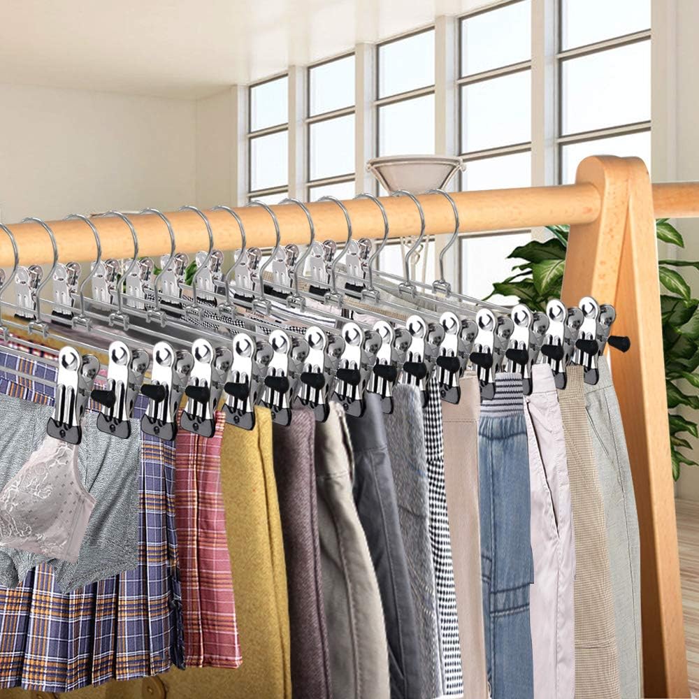 NORTHERN BROTHERS slim hanger profile compared to bulky hangers for space savings