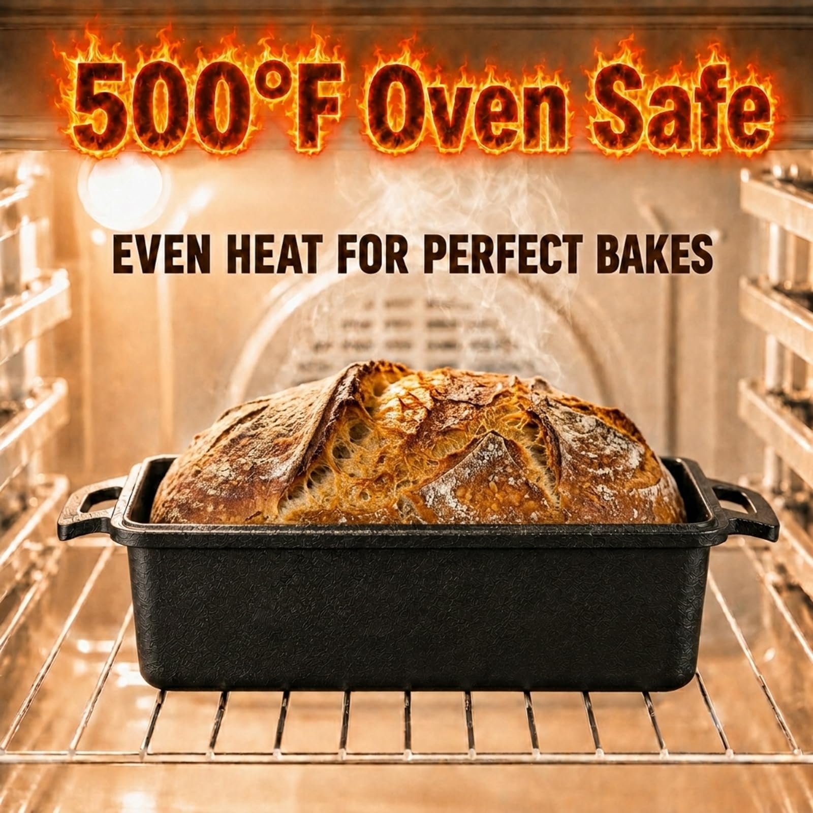 Northriver Casting loaf pan beside ruler for 9x5 scale and predictable portioning benefit