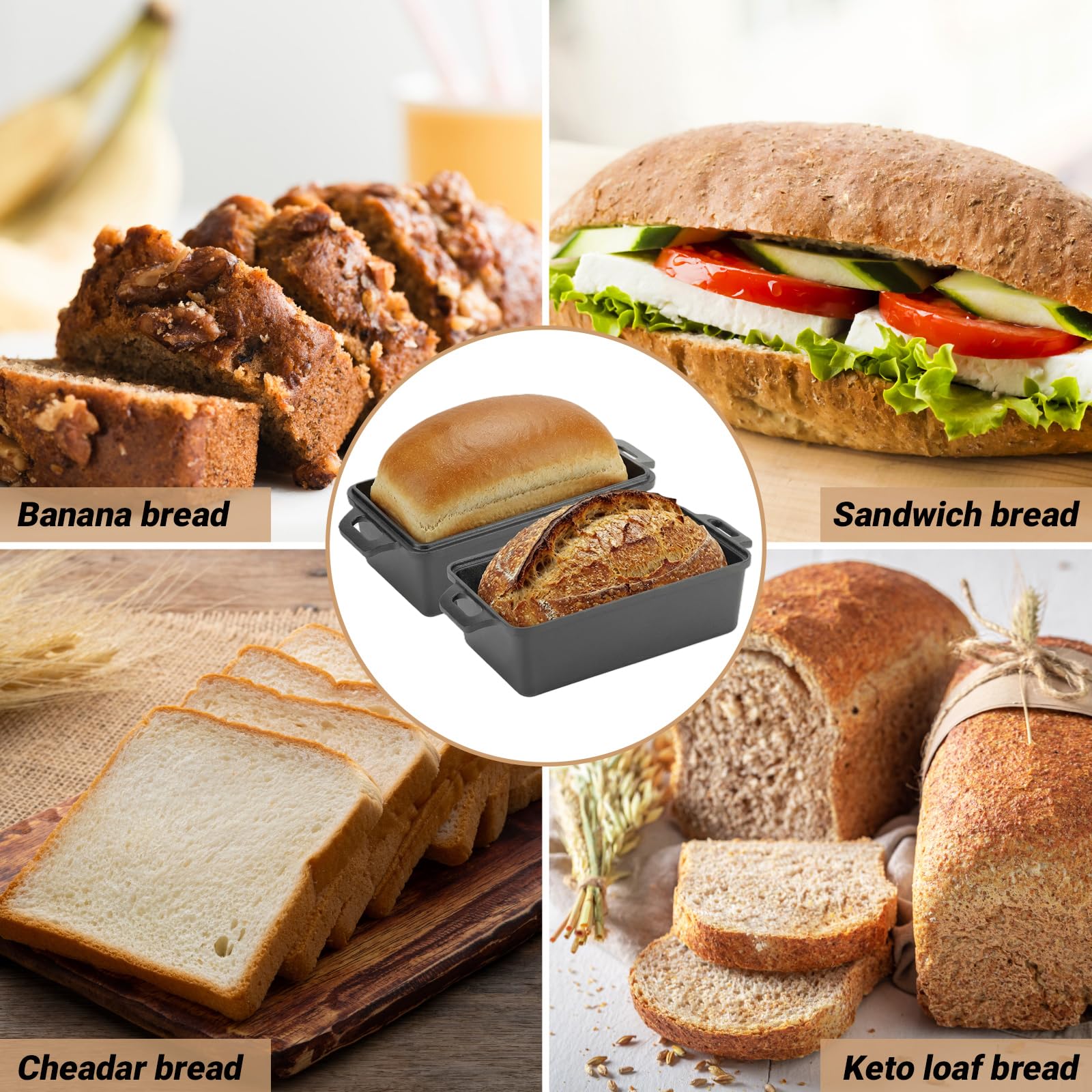 Northriver Casting loaf pan plated meatloaf in kitchen lifestyle showing versatile meal-making benefit