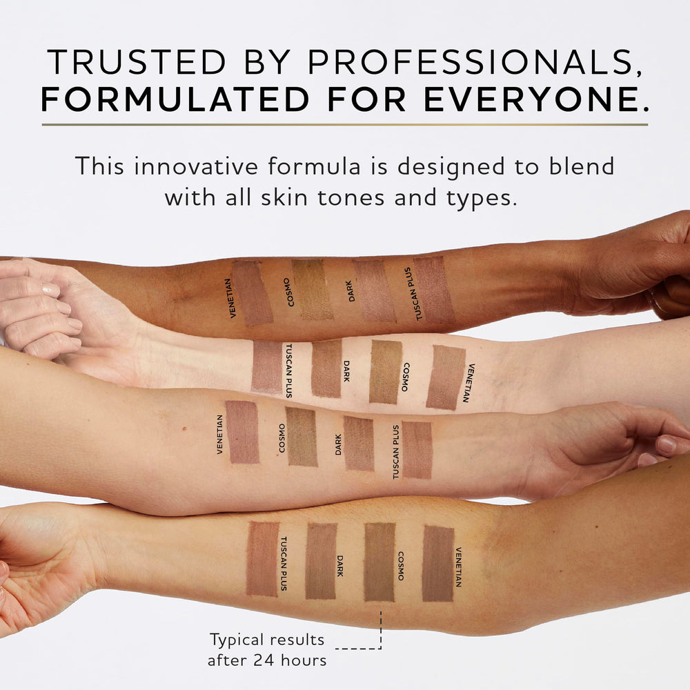 Norvell before and after arm showing deeper, natural-looking bronze