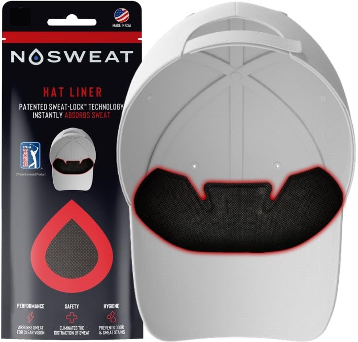 NoSweat front packaging showing liner pack keeps hats clean