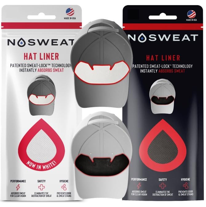 NoSweat liner beside golf ball to show compact size advantage