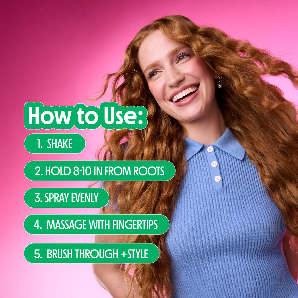 Not Your Mother's dry shampoo texture on hair strands adding matte finish