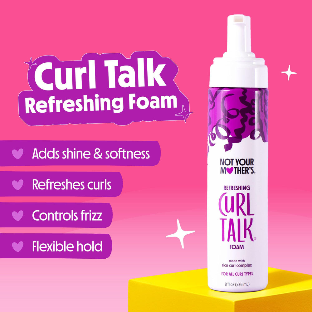 Not Your Mother's styling cream applied to wet hair showing ease of application and definition