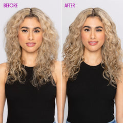 Not Your Mother's curl foam dispensed in hands illustrating lightweight lift and bounce
