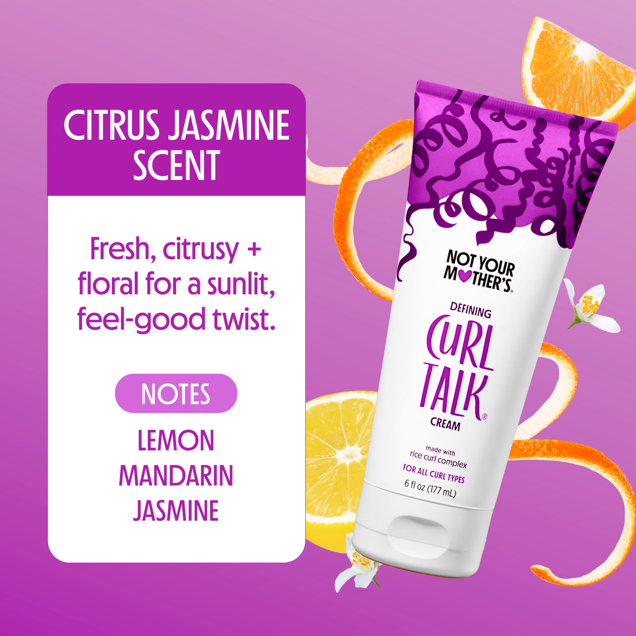 Not Your Mother's rice curl complex ingredients bottle highlighting hydration