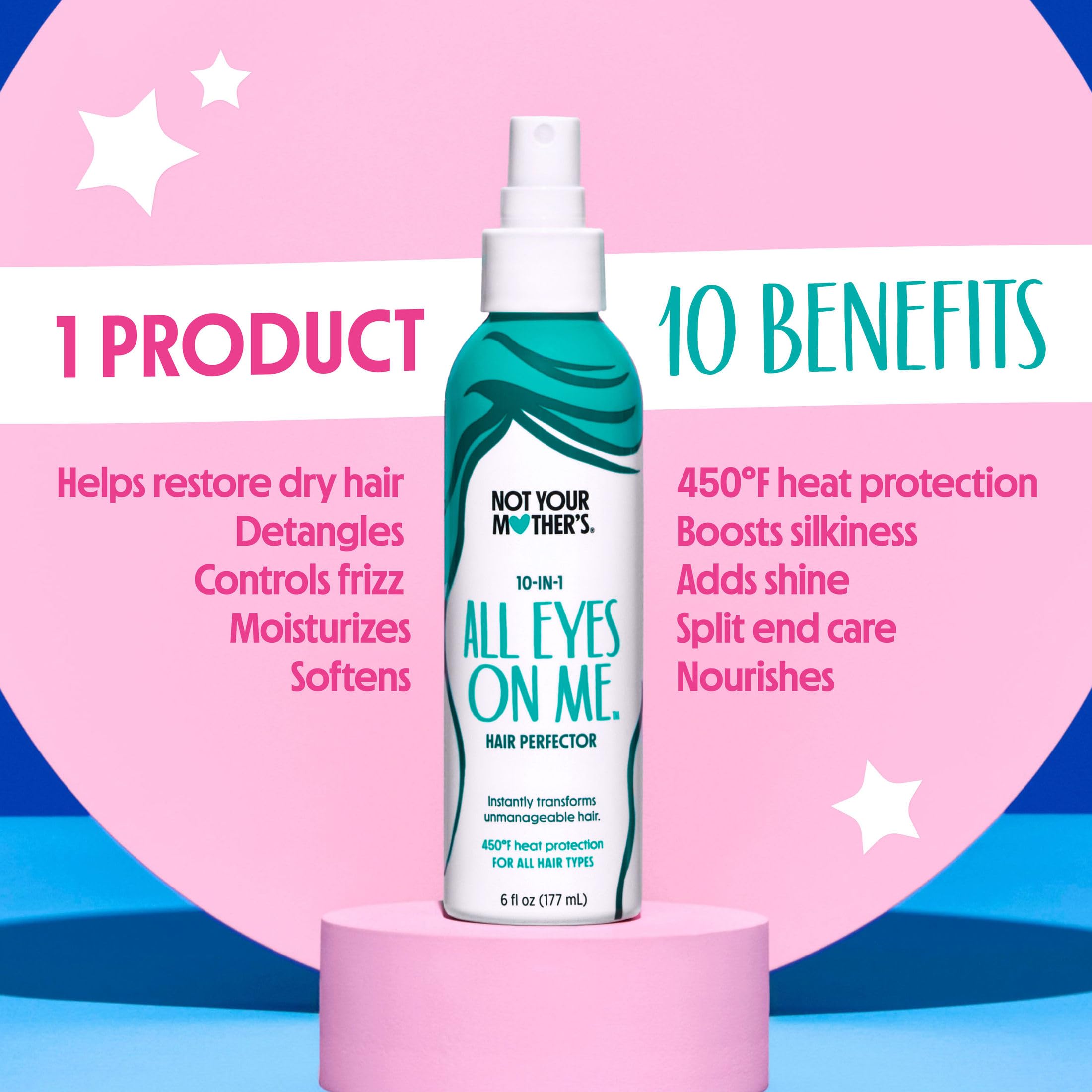 Not Your Mother's spray nozzle closeup for even mist application benefit