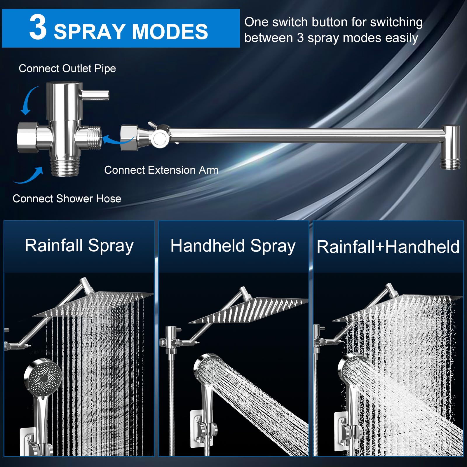 Nottia handheld spray detail showing ergonomic grip and targeted rinsing
