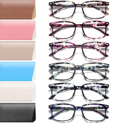NOVIVON front view of six-pack glasses and cases showing variety and convenience