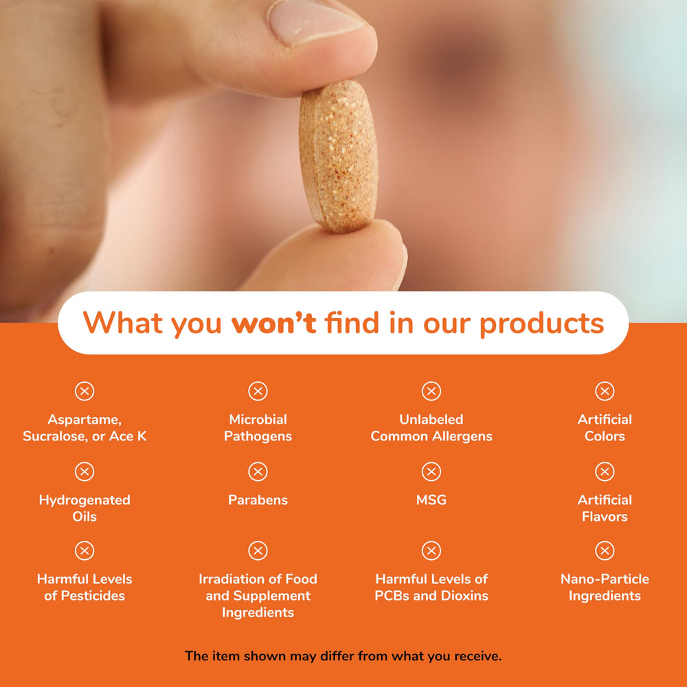 NOW certification badges showcasing GMP, Non-GMO, vegan assurances