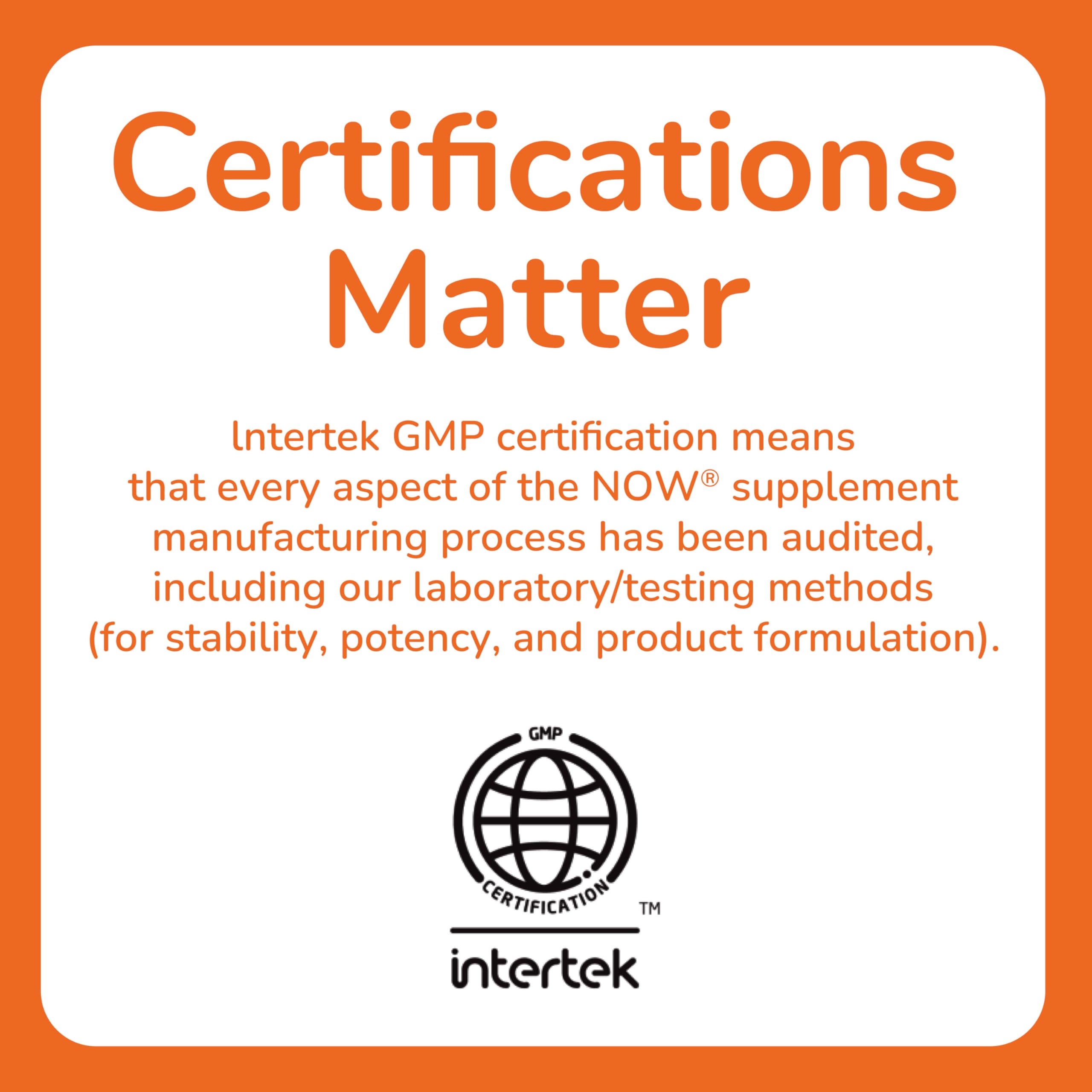NOW inulin label with certifications showing organic and Non-GMO verification