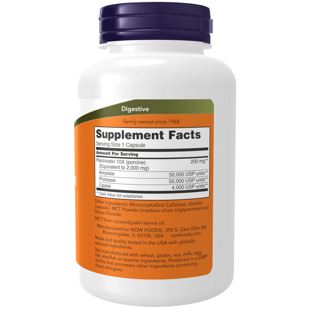 NOW Foods single capsule close-up highlighting texture and easy-swallow size for meal use
