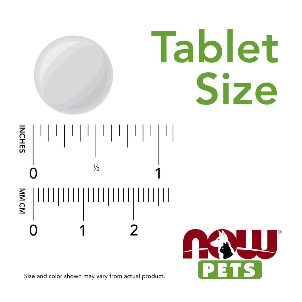 NOW Pets chewable tablets in a bowl ready to serve, simplifies daily administration