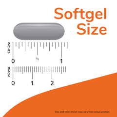 Loose NOW softgels poured out to show capsule appearance and convenient dosing