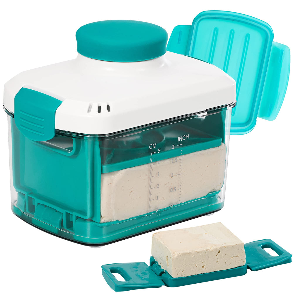 NOYA front view of tofu press showing compact, space-saving design and quick pressing benefits