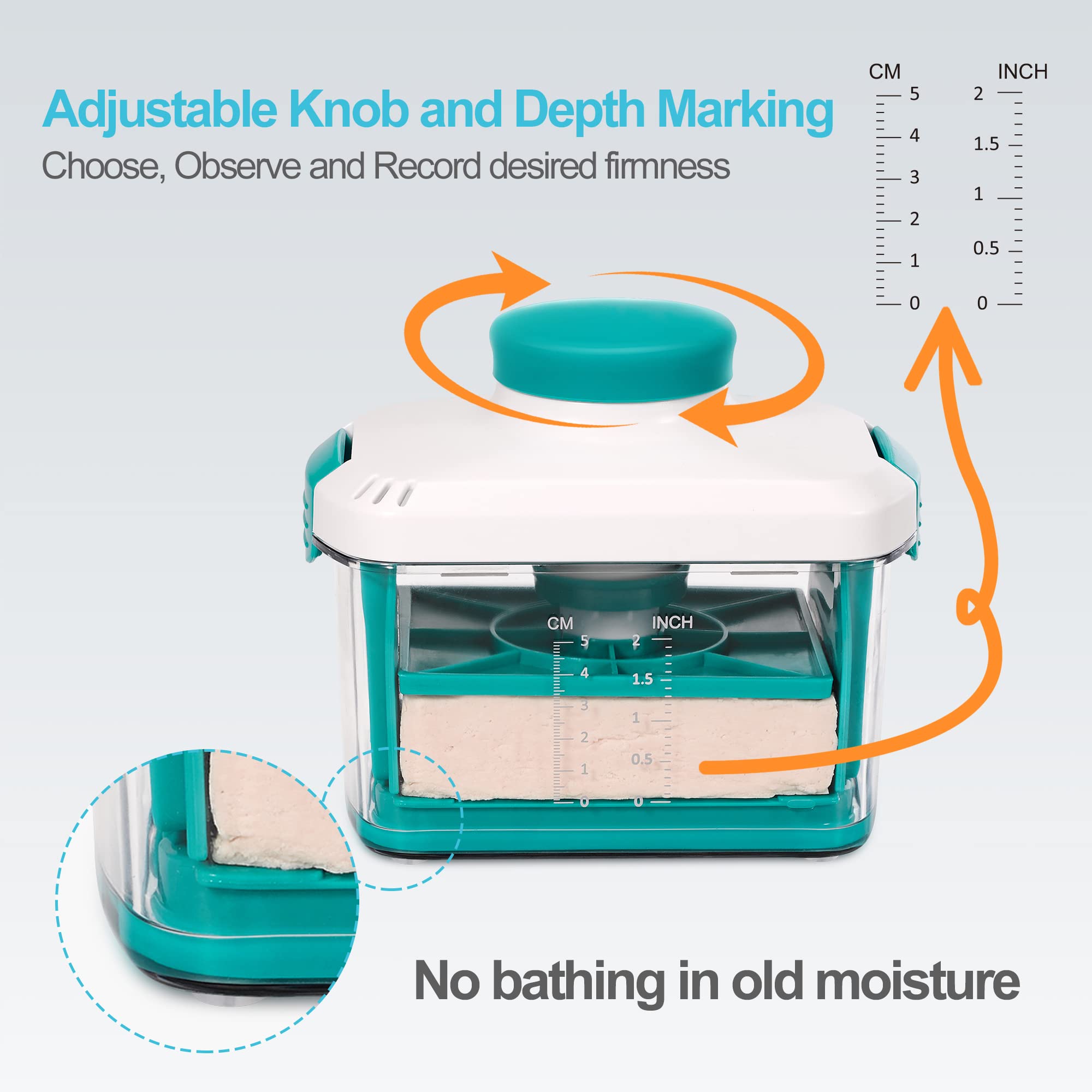 NOYA sealed marinating lid on container keeping flavors concentrated and fridge smells out