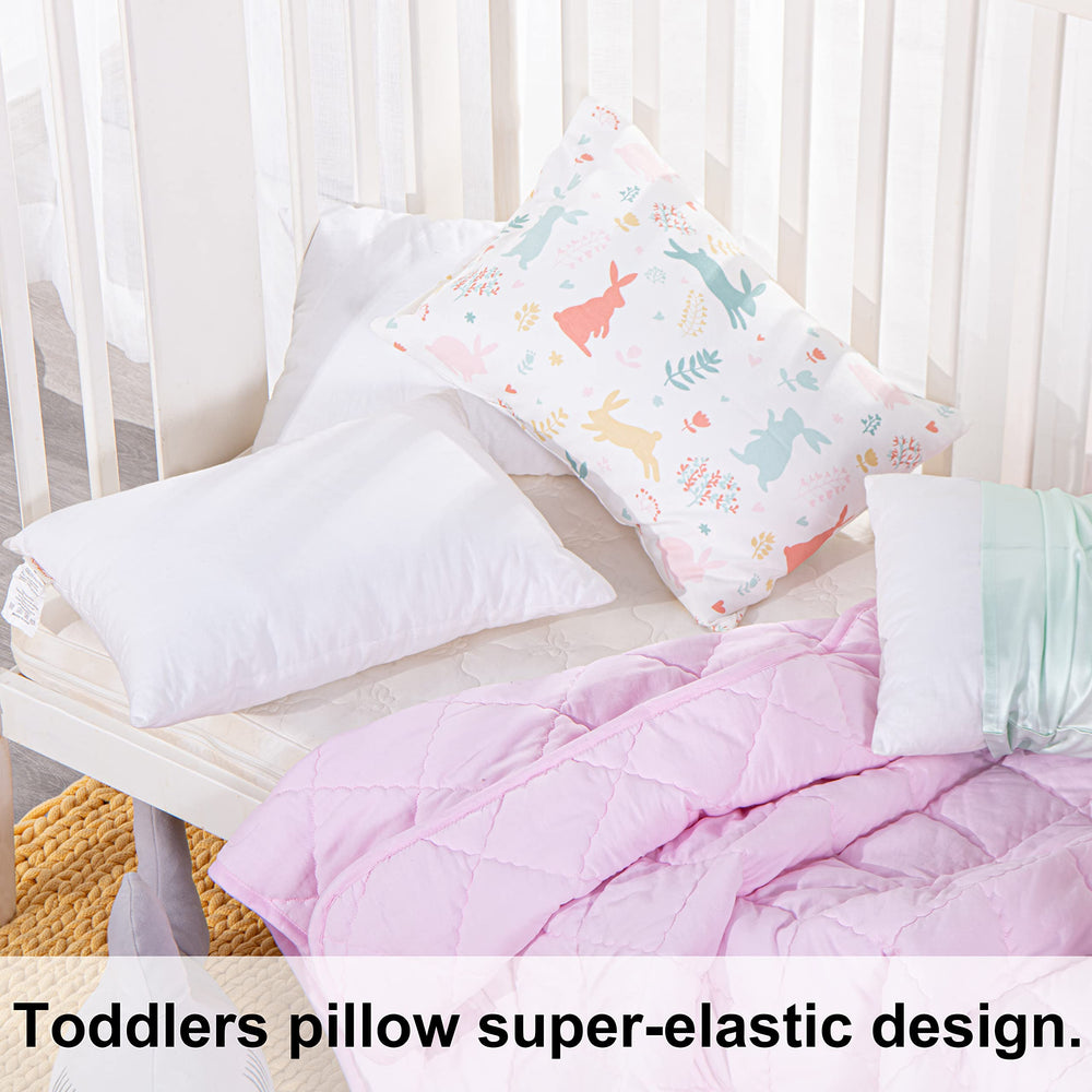 NTBAY pillow placed on a toddler bed illustrating nap time comfort