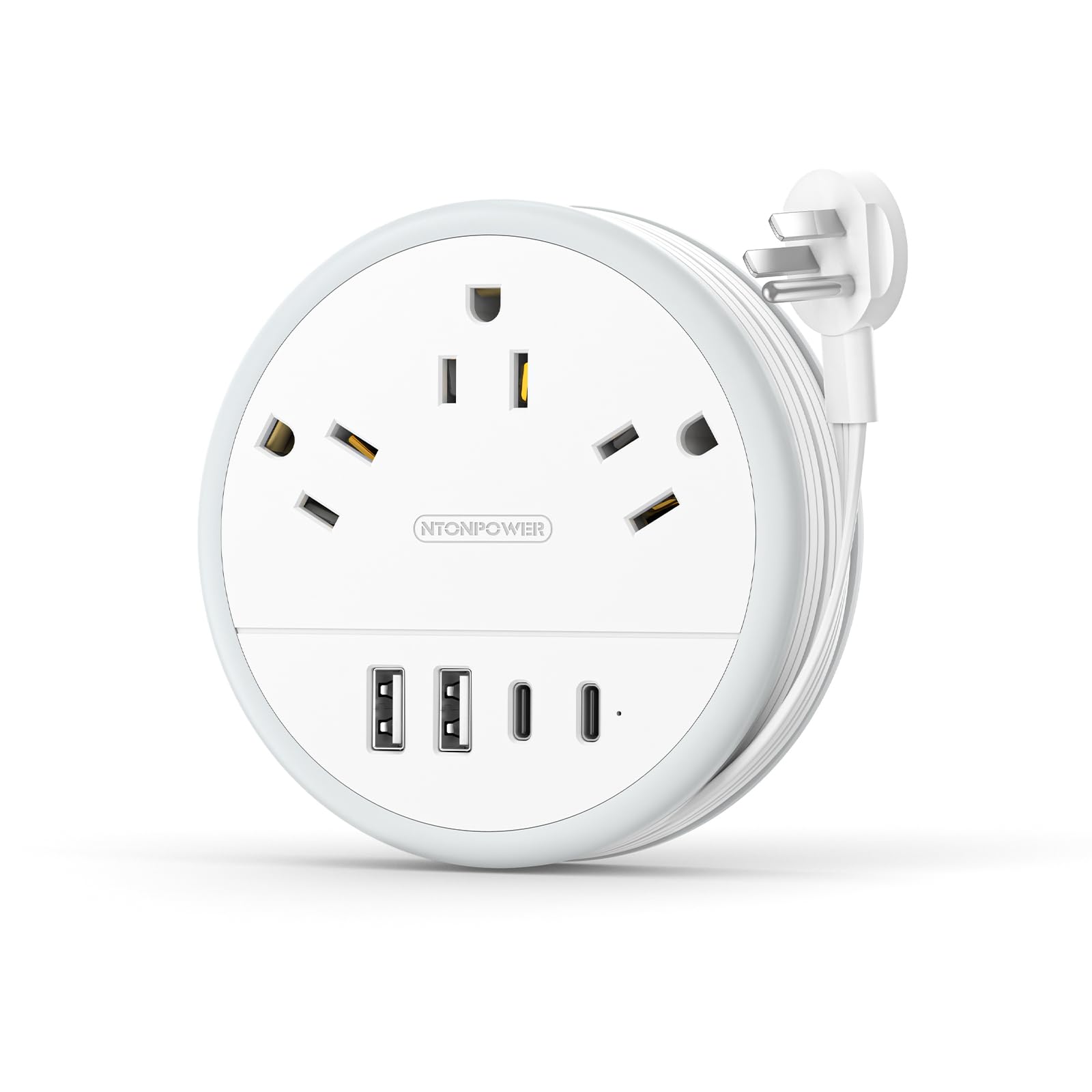 NTONPOWER front view showing outlets and ports with compact convenience