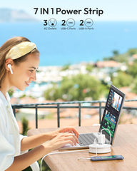 NTONPOWER clear view of USB-C and USB-A ports and product labeling