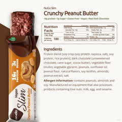 NuGo Slim unwrapped bar with real dark chocolate coating for indulgence