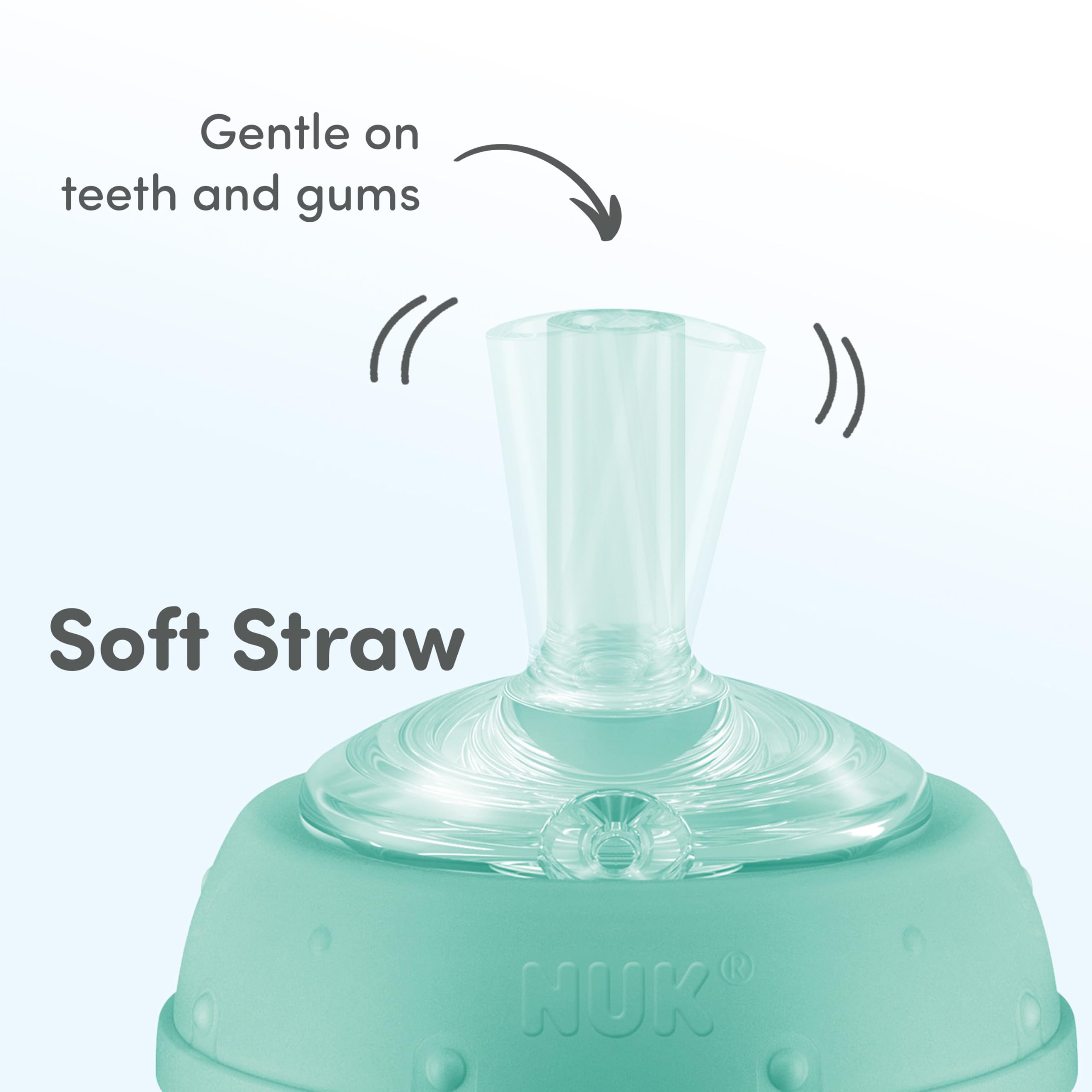 NUK removable easy-grip handles detail for improved toddler hold and stability