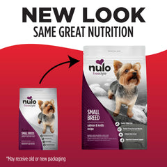 Nulo kibble close-up texture highlighting smaller bites and crunch