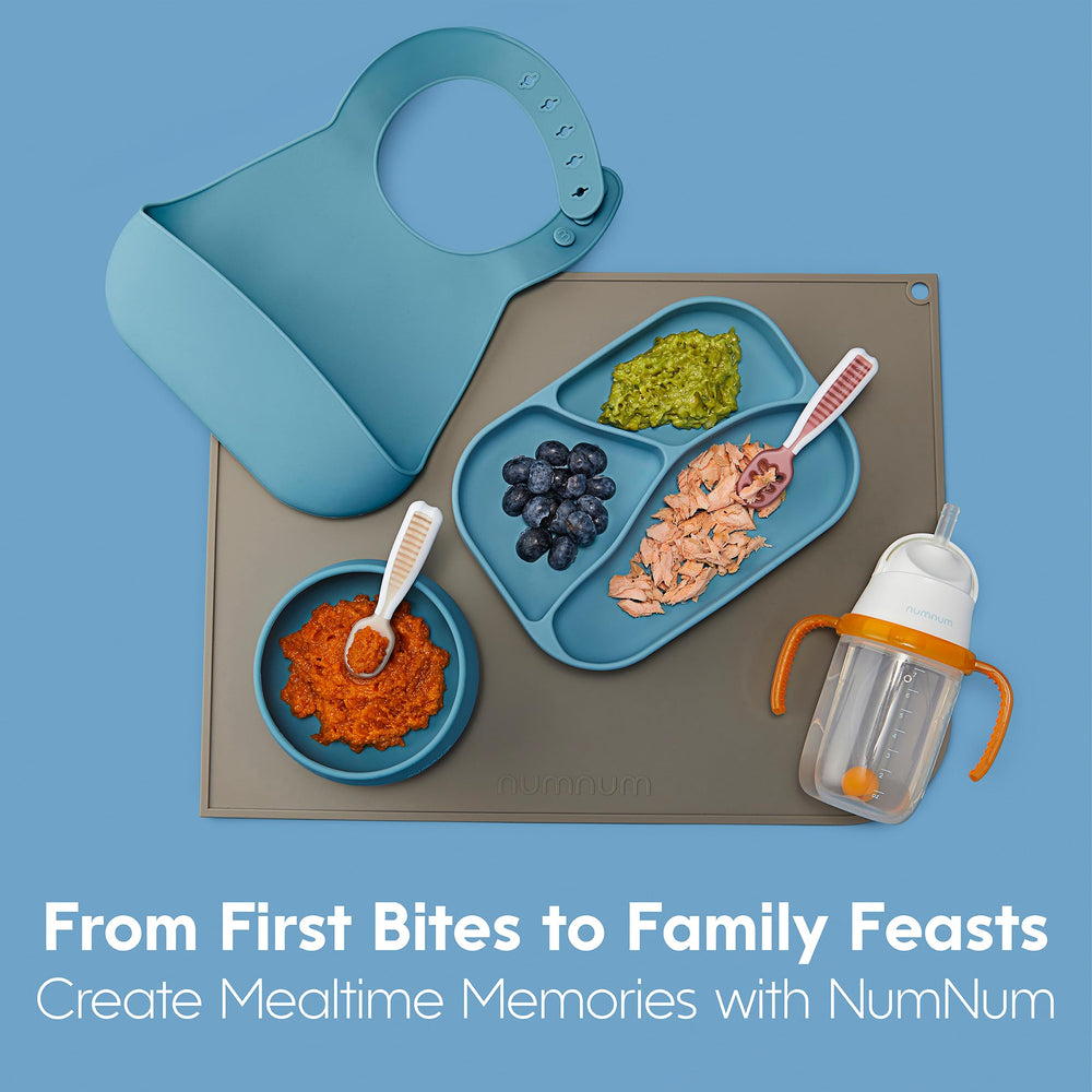 NumNum colorful spoons laid flat showing rainbow color options