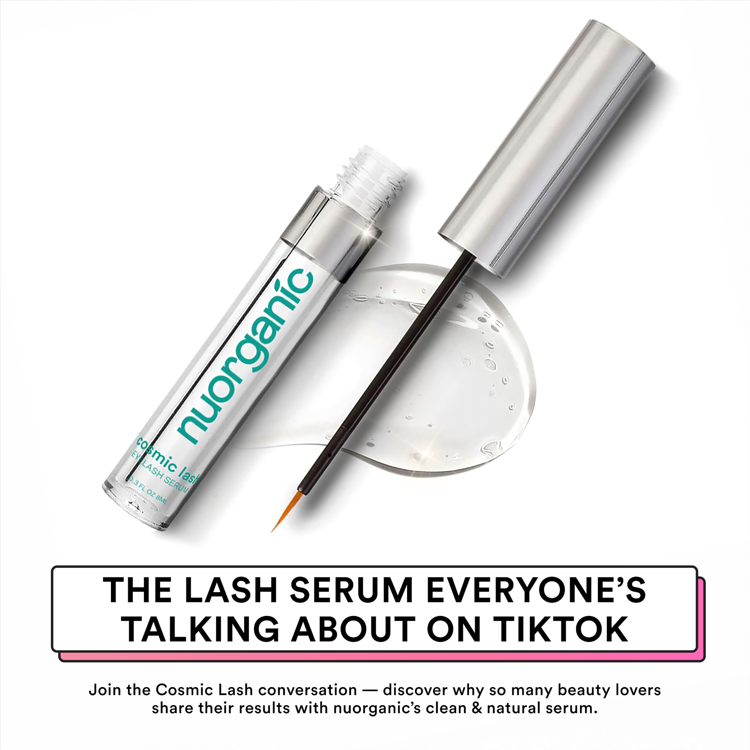 NuOrganic Cosmic Lash apple stem cell extract visual highlighting botanical technology