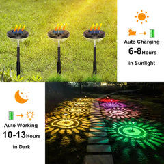 Nupostai staked along garden path showing improved safety and decorative lighting