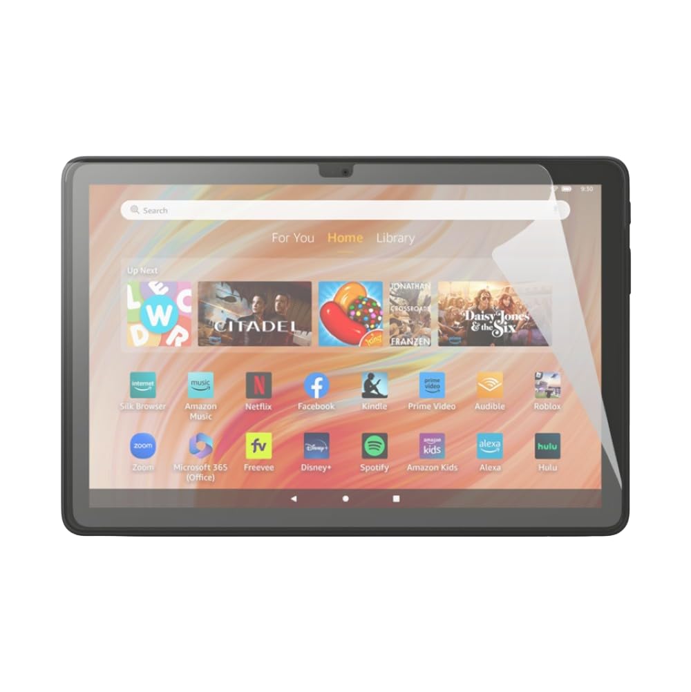 Nupro protector in use outdoors on Fire HD 10 improving screen visibility