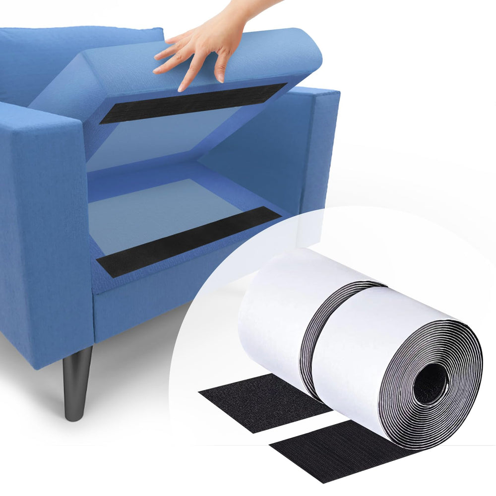 Nurkul front packaging showing two black hook and loop rolls with dimensions and benefits