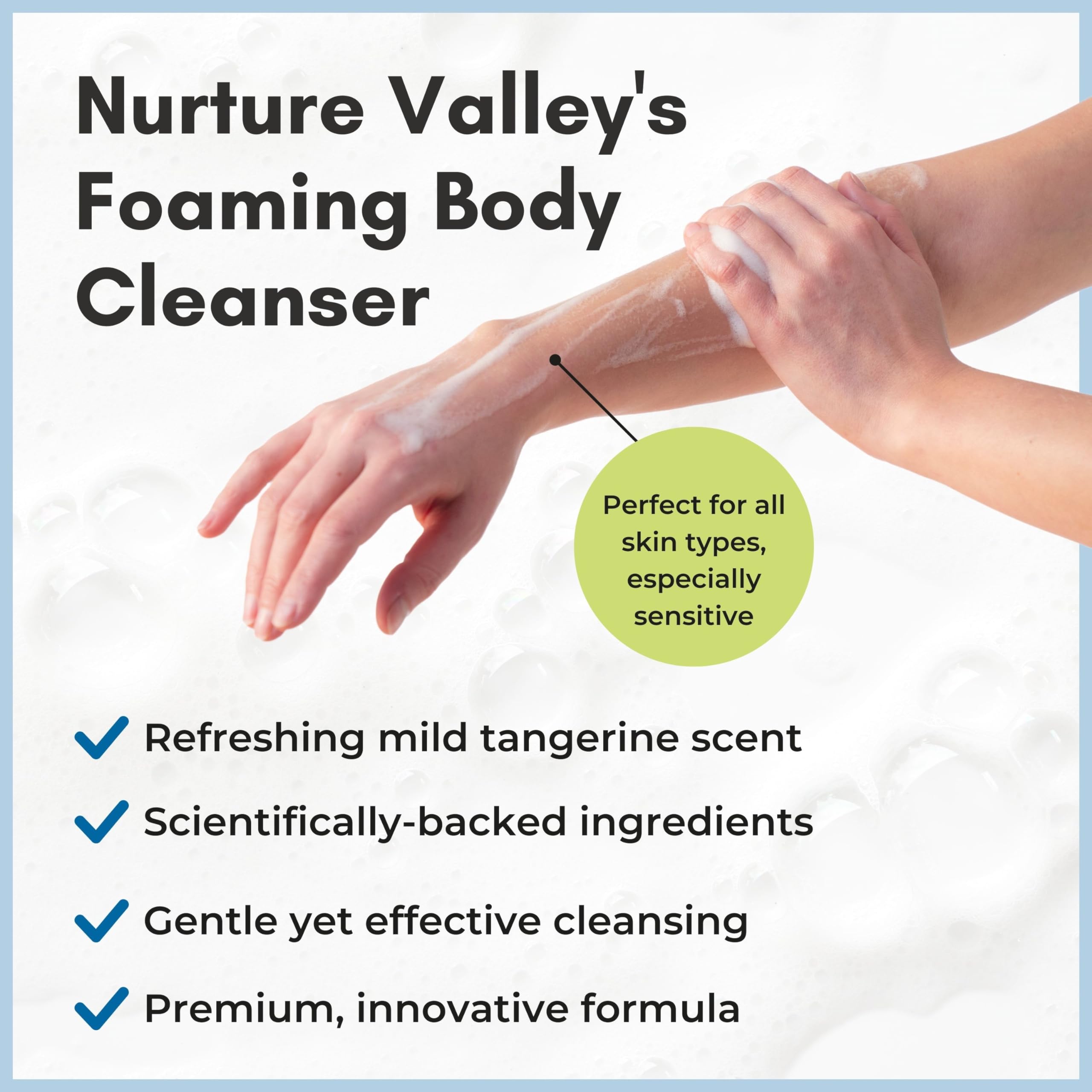 Nurture Valley 8oz bottle in hand showing size for travel convenience