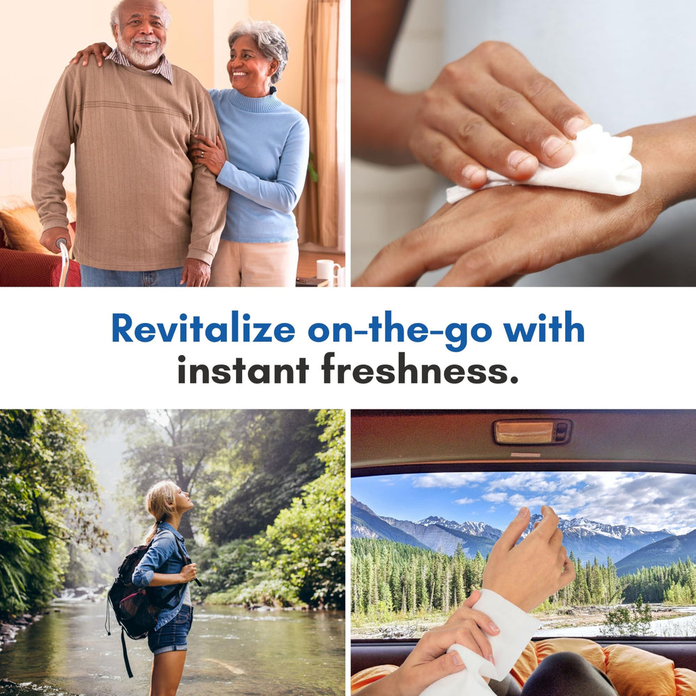 Nurture Valley wipes on a medical cart indicating caregiver-friendly, single-use care