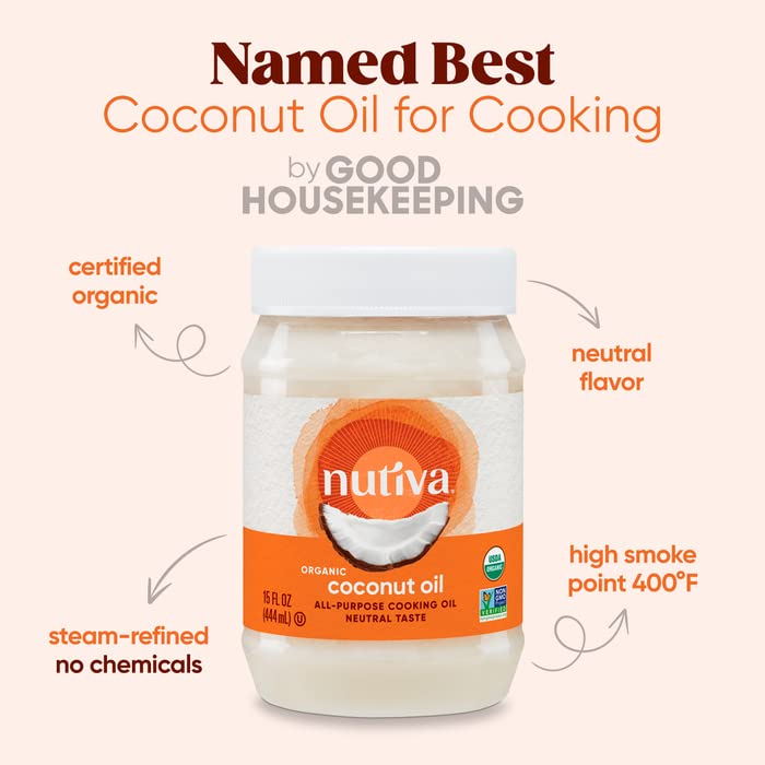 Nutiva pouring clear coconut oil into a bowl for cooking use