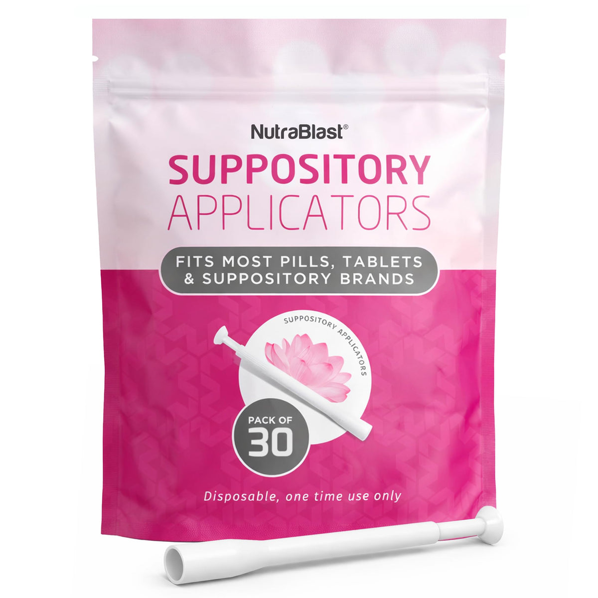 NutraBlast front packaging showing 30 applicators and convenience