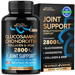 NUTRAHARMONY front packaging showing supplement benefits and 120 capsules