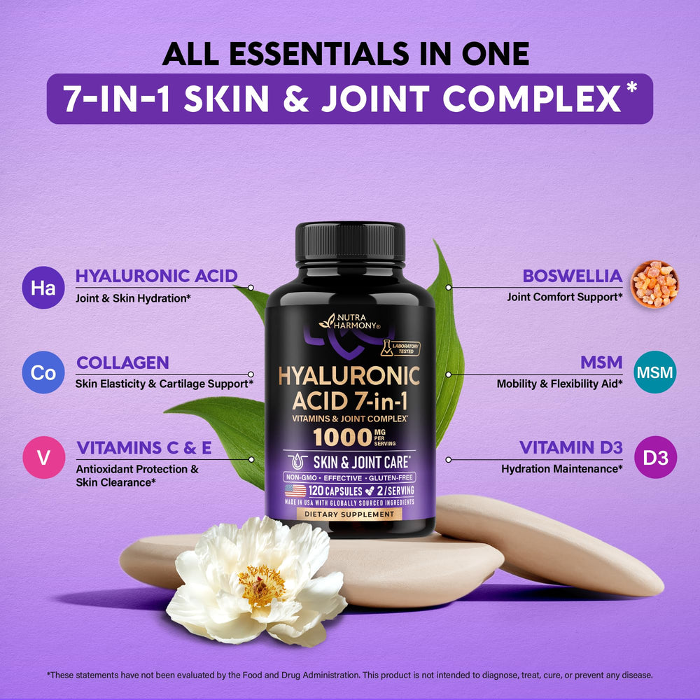 NUTRAHARMONY supplement facts label displaying full ingredient list