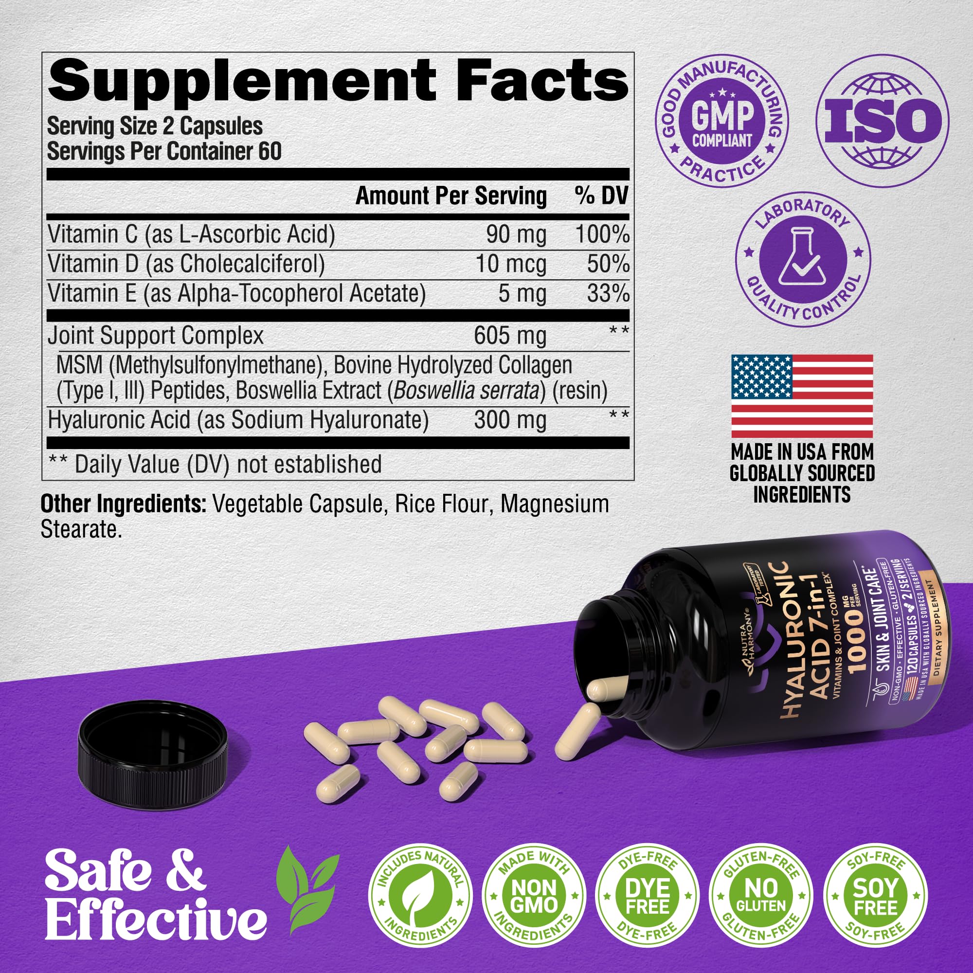 NUTRAHARMONY bottle on bathroom counter suggesting morning routine support