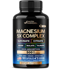 NUTRAHARMONY front packaging showing full-spectrum magnesium benefits