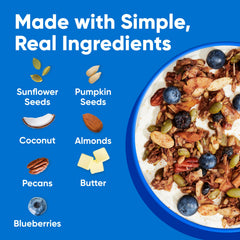NuTrail spoonful displaying nut and seed texture for satisfying crunch