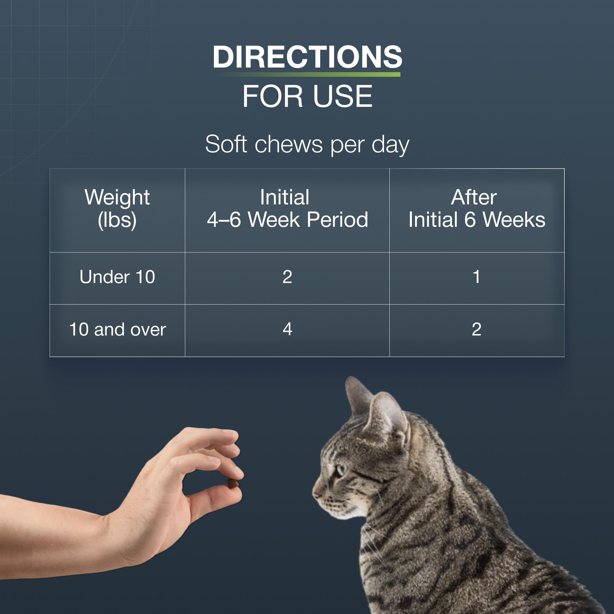 Dasuquin chew beside a ruler to display actual chew dimensions for dosing clarity