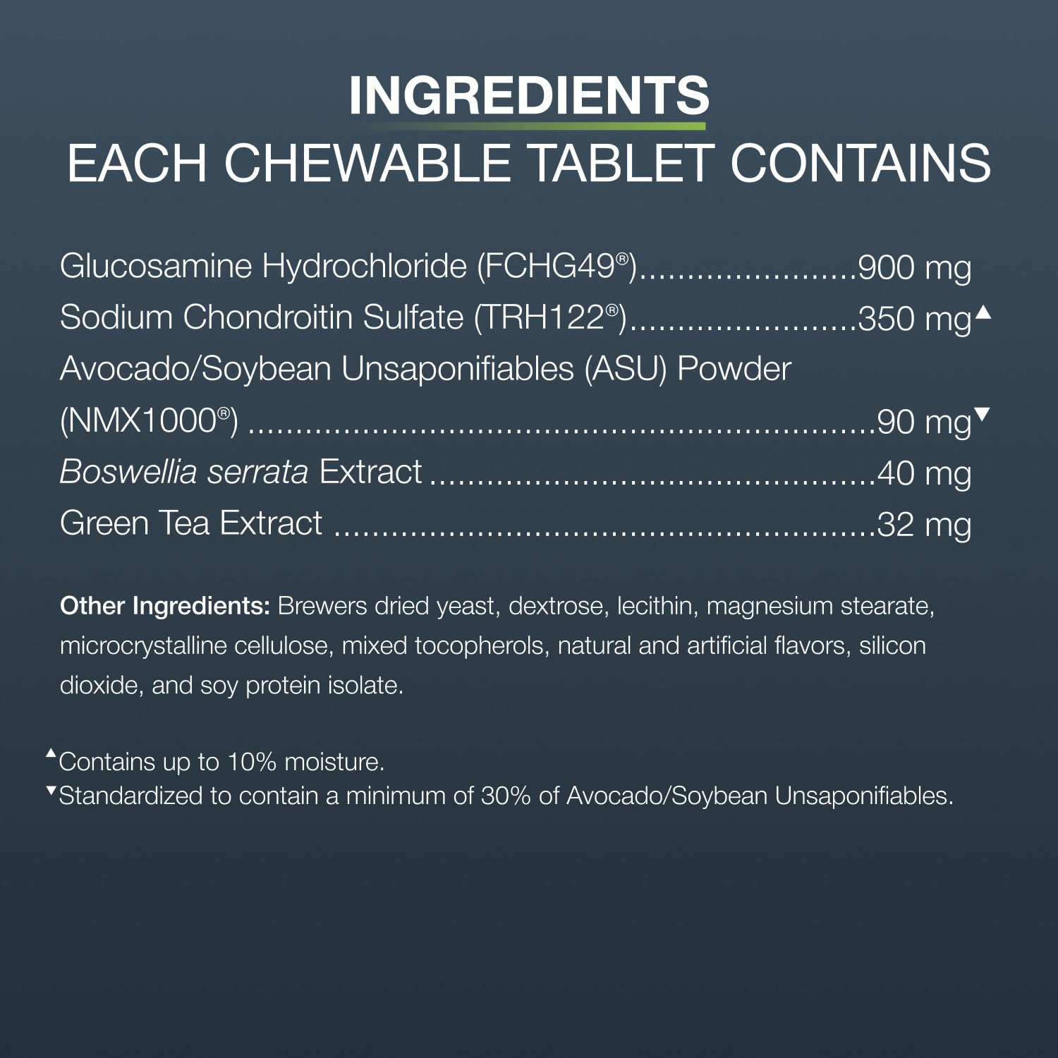 Nutramax Dasuquin tablets spread on surface showing tablet appearance