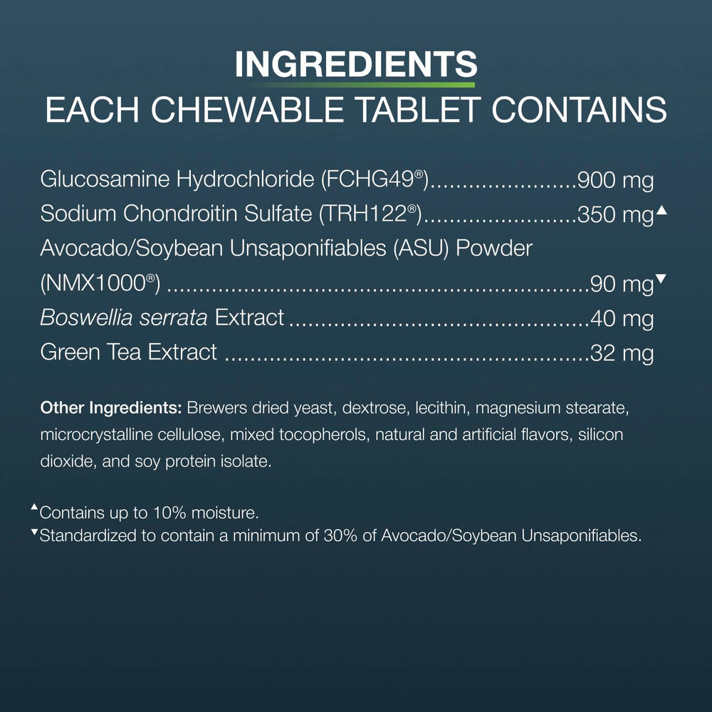 Nutramax Dasuquin tablets spread on surface showing tablet appearance