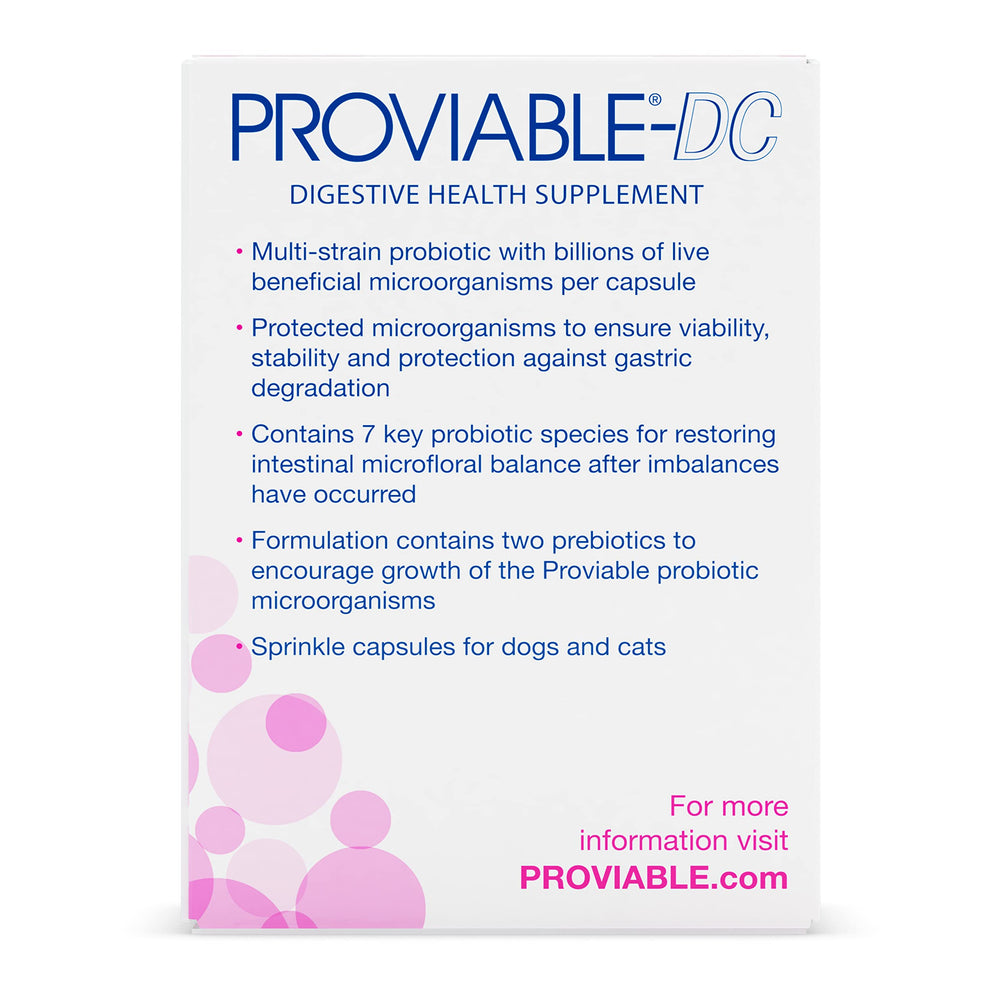Nutramax Proviable capsule close-up with measurement to show dosing benefit