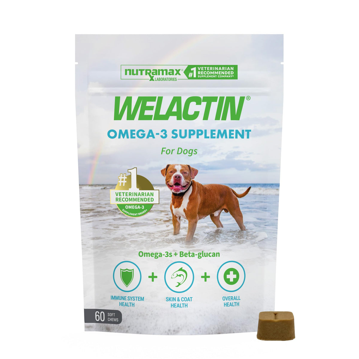 Nutramax Welactin front packaging showing 60 count and benefits