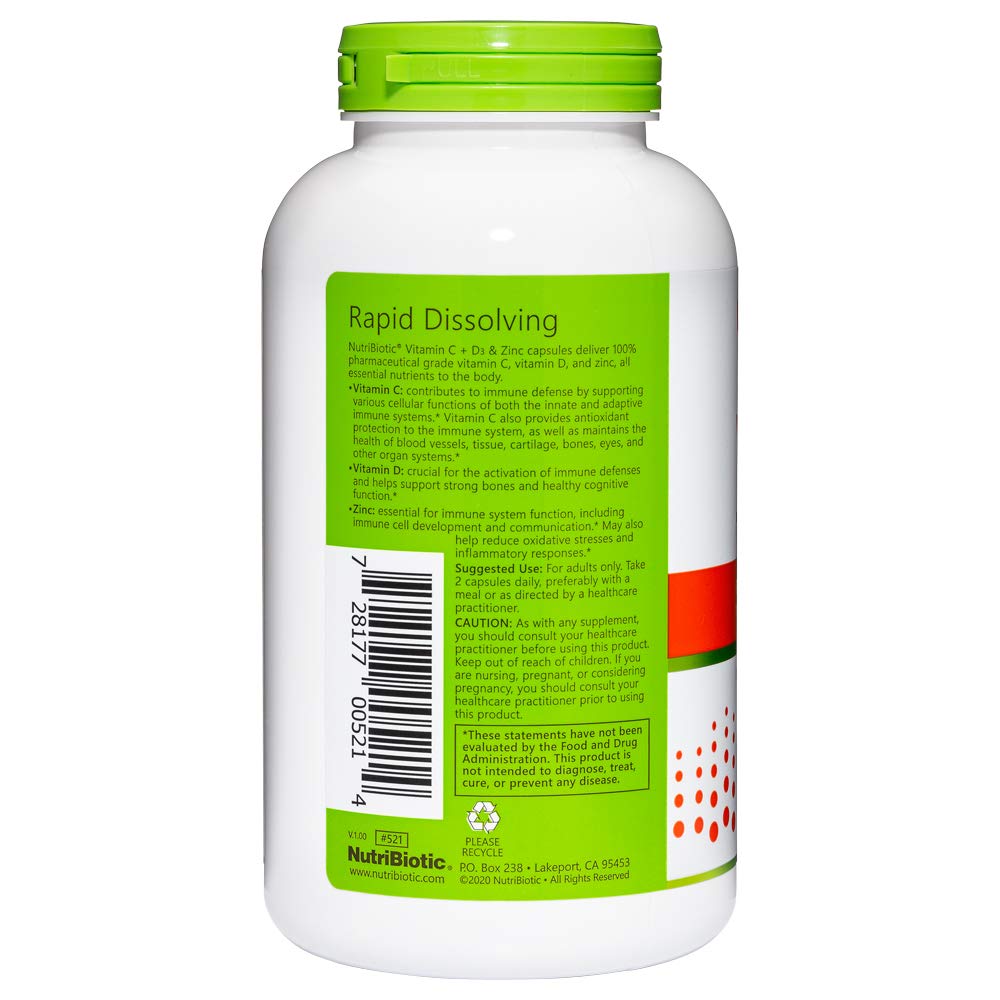 NutriBiotic label close-up shows ingredient panel and clarity