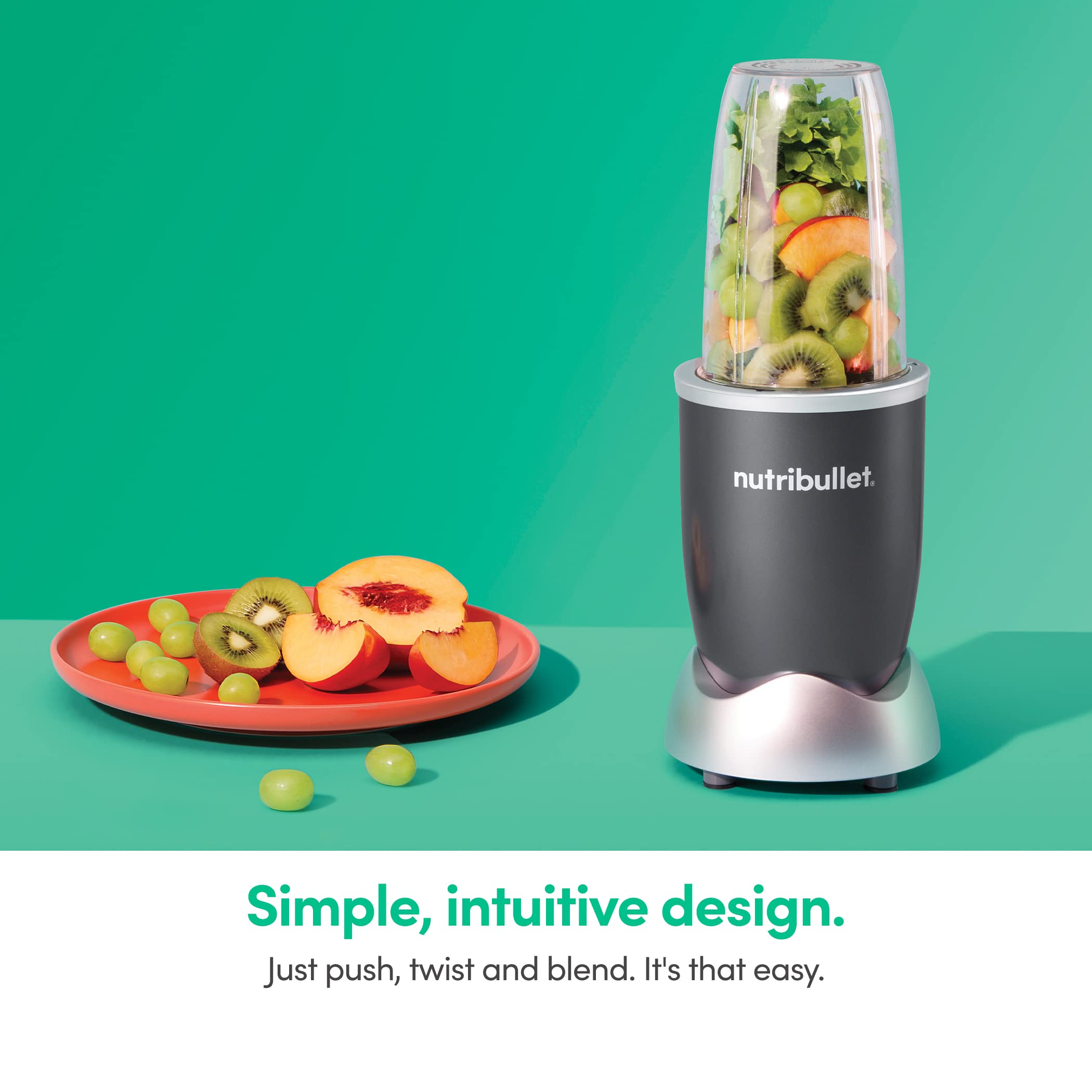 NutriBullet assembled side profile demonstrating compact storage and daily use ease