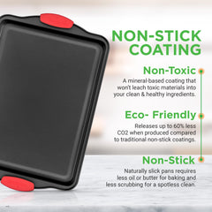 NutriChef stacked pans showing compact storage and space-saving design