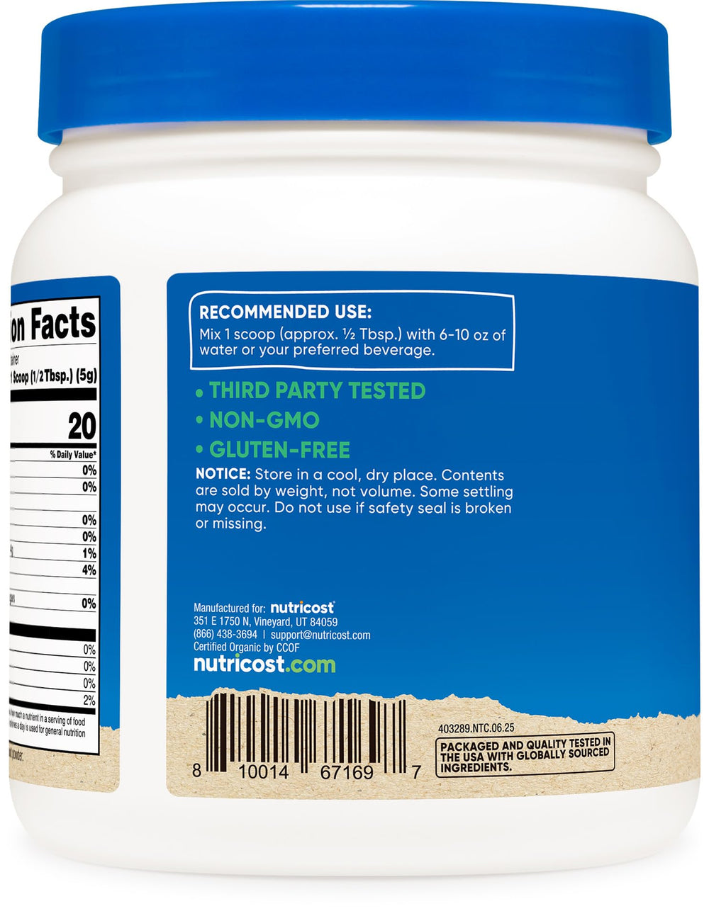 Nutricost beet powder blended in a smoothie glass showing quick mixability benefit