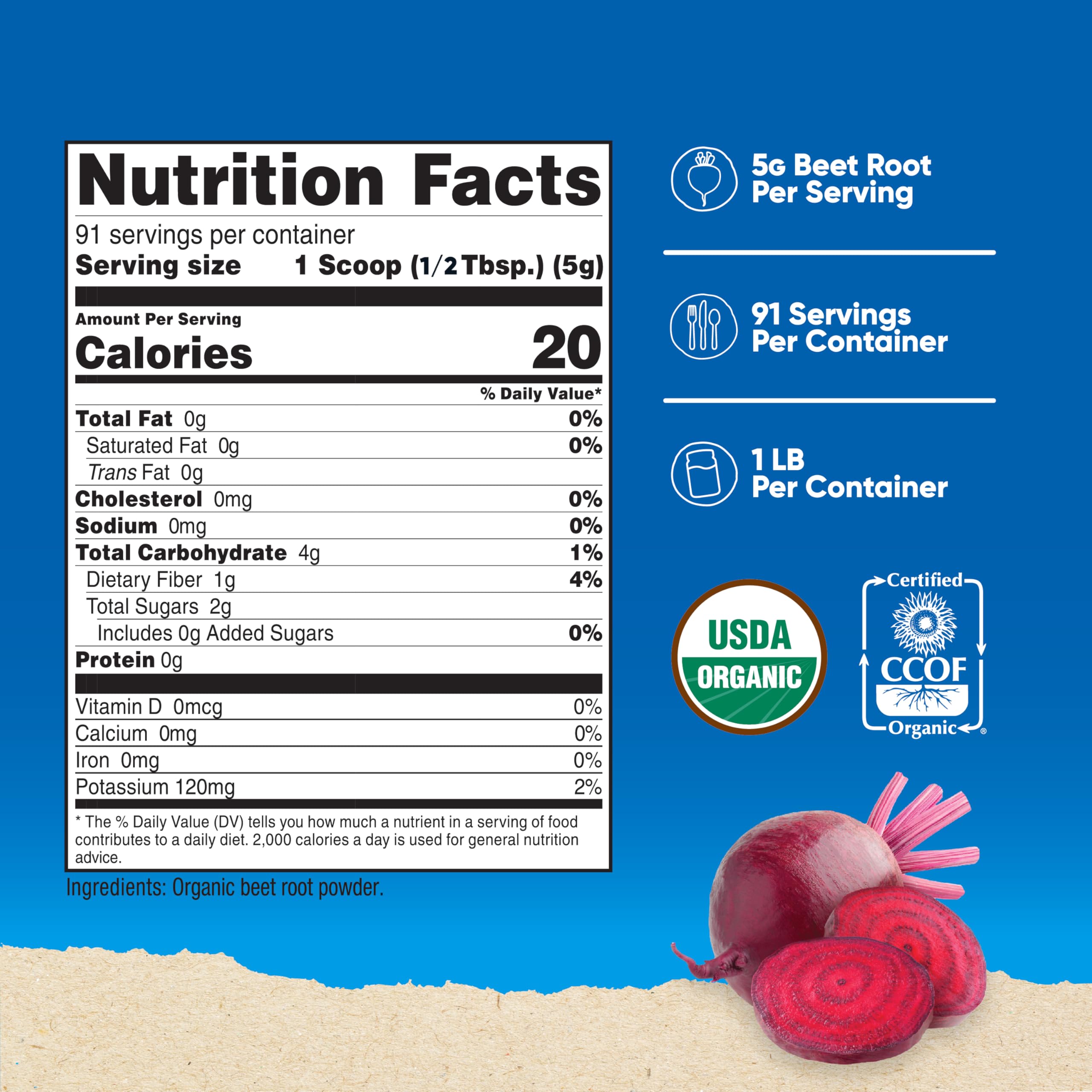 Nutricost close-up of beet root powder texture highlighting fine, mixable consistency